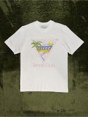 Casablanca White "Tennis Club" Graphic Short Sleeve Tee
